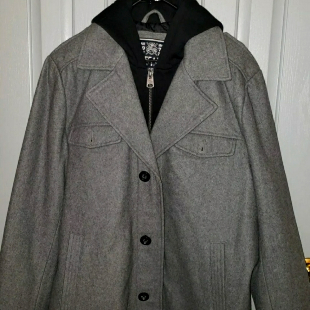 Buffalo By David Bitton - Heavy Fall fashion coat with Hoodie- Size Large